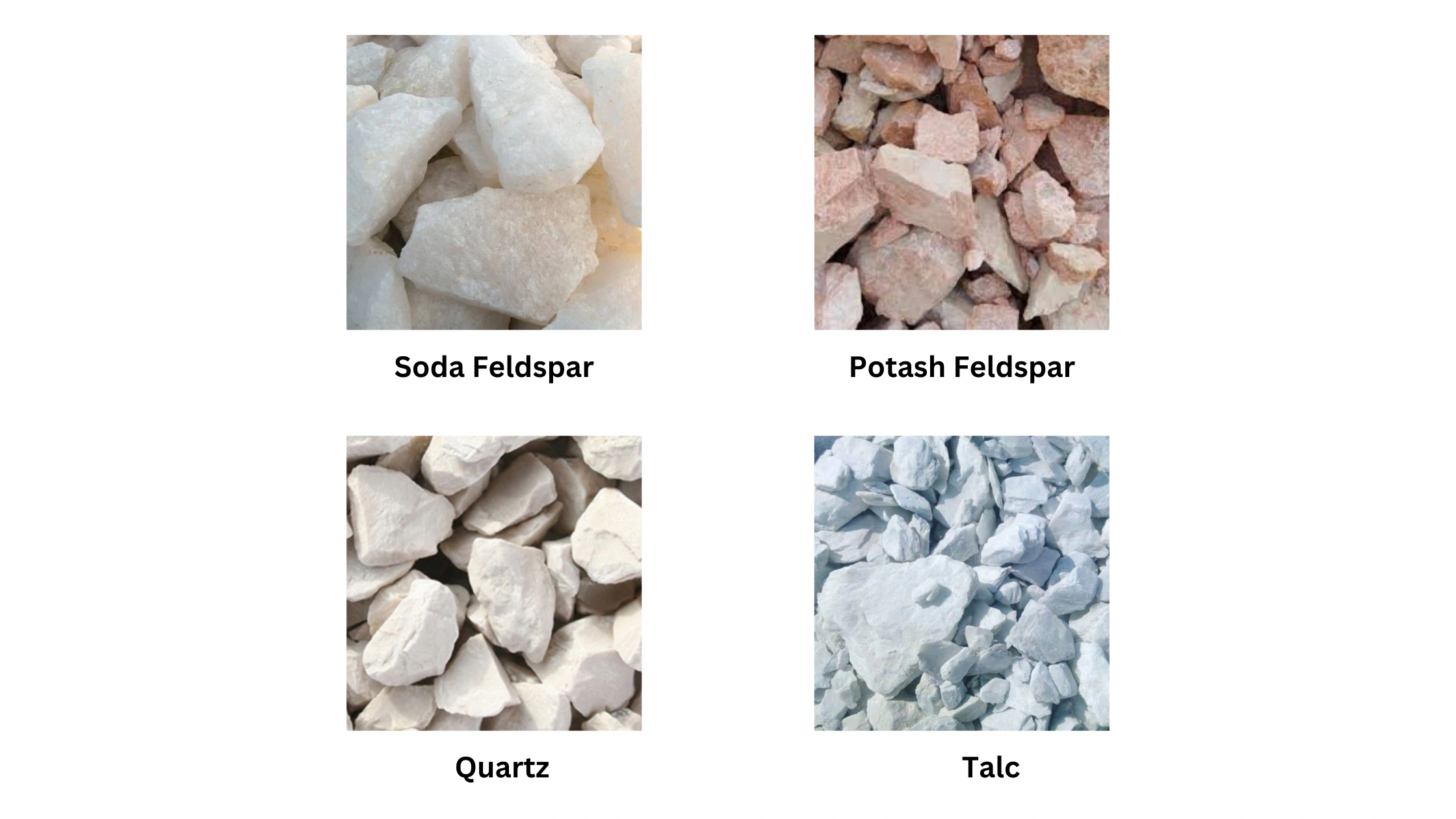 Feldspar, Talc & Quartz